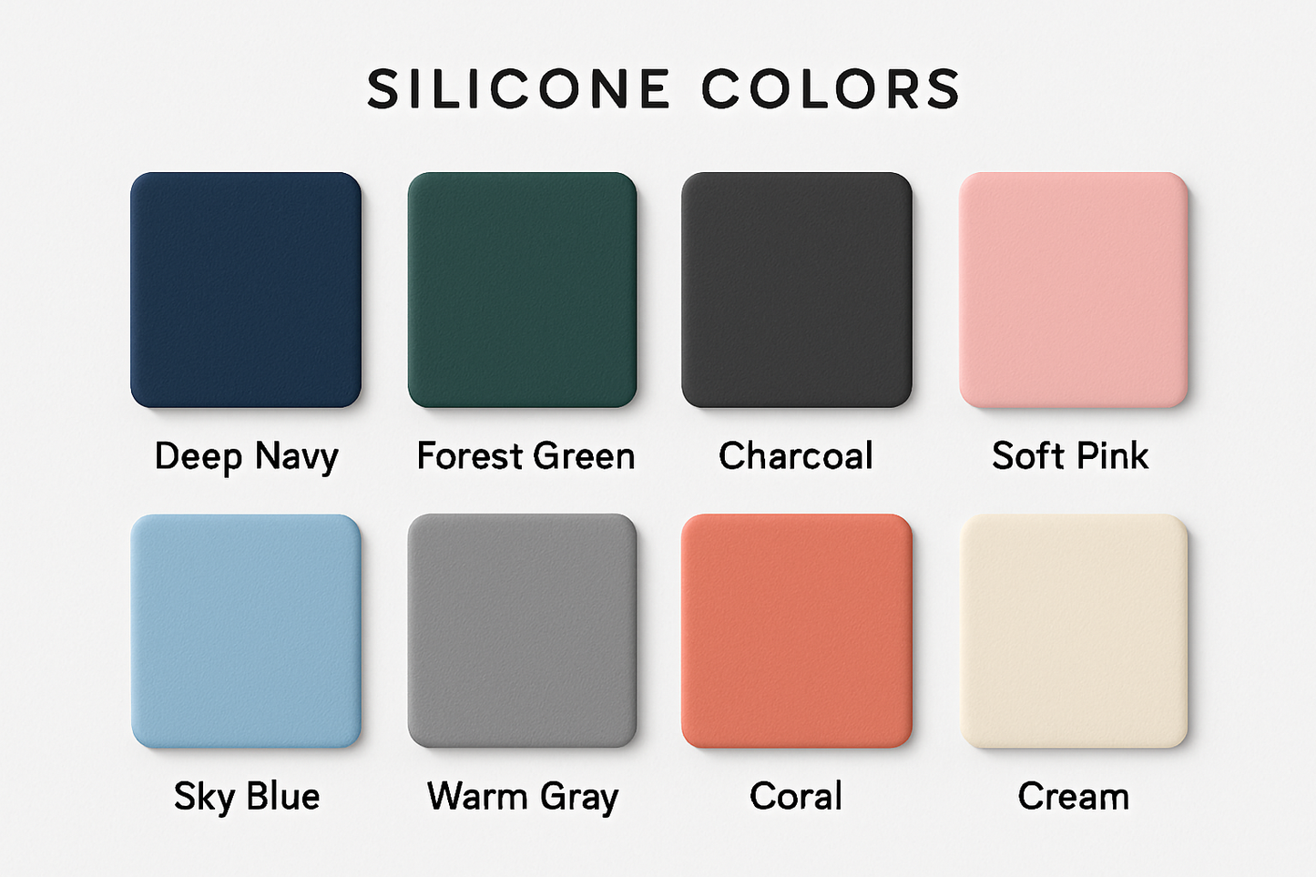 different colour swatches